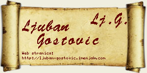 Ljuban Gostović vizit kartica